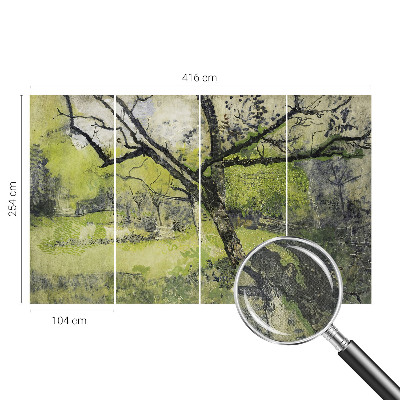 Mural de pared con estampado hermoso Parque de primavera