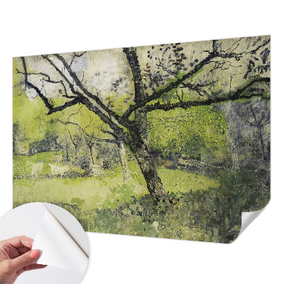 Mural de pared con estampado hermoso Parque de primavera