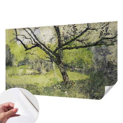 Mural de pared con estampado hermoso Parque de primavera