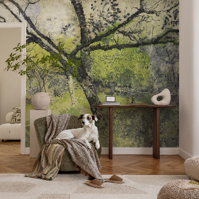 Mural de pared con estampado hermoso Parque de primavera