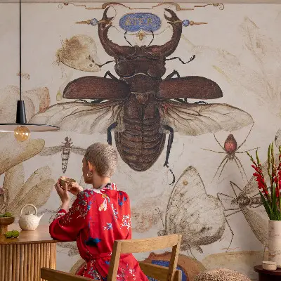 Papel mural texturado decorativo con diseño «Armonía natural»