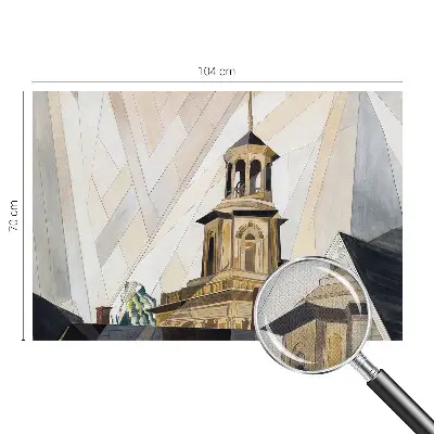 Fotomural decorativo para cabecero de cama con diseño de torre arquitectónica