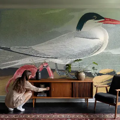 Mural de pared con estampado hermoso con un paisaje marino