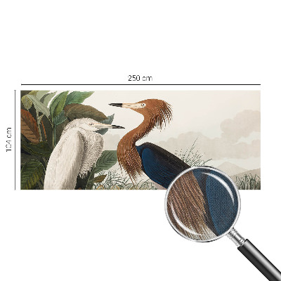 Fotomural decorativo para cabecero de cama Pájaros en las plantas