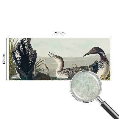 Fotomural decorativo para cabecero de cama con diseño de pájaros sobre el agua