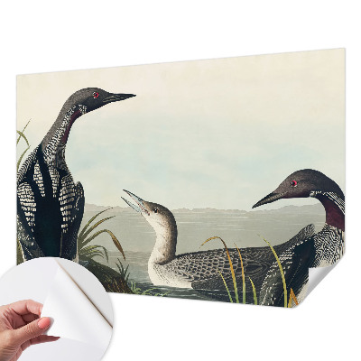 Fotomural decorativo para cabecero de cama Pájaros sobre el agua