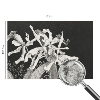 Papel mural con patrón decorativo Ilustración de orquídea