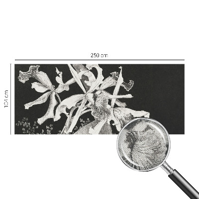Papel mural con patrón decorativo con ilustración de orquídeas