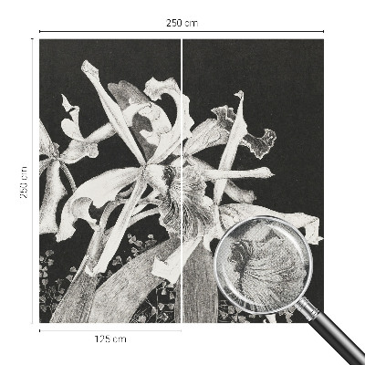 Papel mural con patrón decorativo Ilustración de orquídea