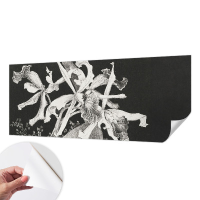 Papel mural con patrón decorativo con ilustración de orquídeas