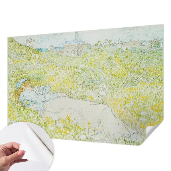 Fotomural decorativo para cabecero de cama con diseño 'Relajación primaveral' para dormitorio