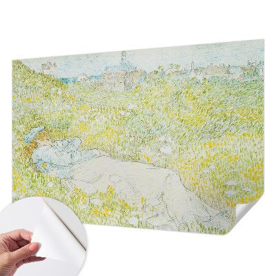 Fotomural decorativo para cabecero de cama con diseño 'Relajación primaveral' para dormitorio
