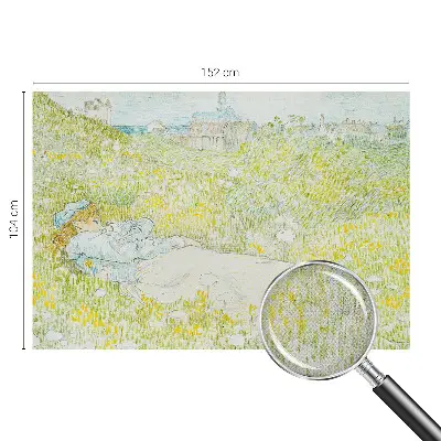 Fotomural decorativo para cabecero de cama con diseño 'Relajación primaveral' para dormitorio