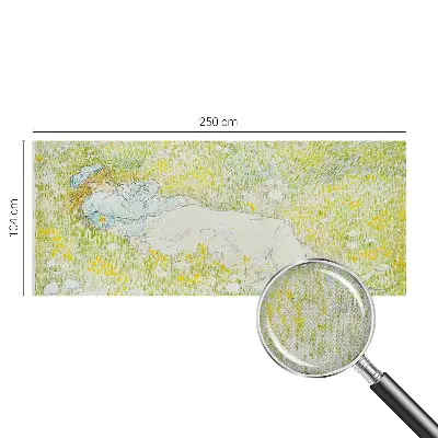 Fotomural decorativo para cabecero de cama con diseño 'Relajación primaveral' para dormitorio