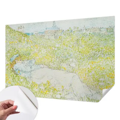 Fotomural decorativo para cabecero de cama con diseño 'Relajación primaveral' para dormitorio