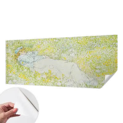 Fotomural decorativo para cabecero de cama con diseño 'Relajación primaveral' para dormitorio