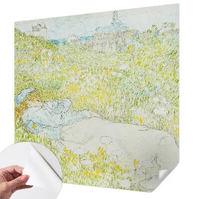 Fotomural decorativo para cabecero de cama con diseño 'Relajación primaveral' para dormitorio