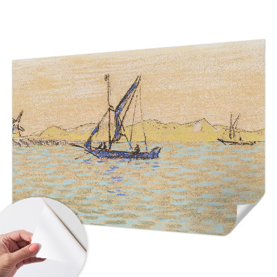 Papel mural con patrón decorativo Mar de paz