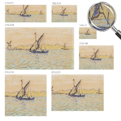 Papel mural con patrón decorativo Mar de paz