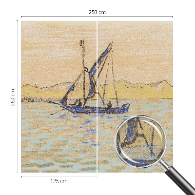 Papel mural con patrón decorativo Mar de paz