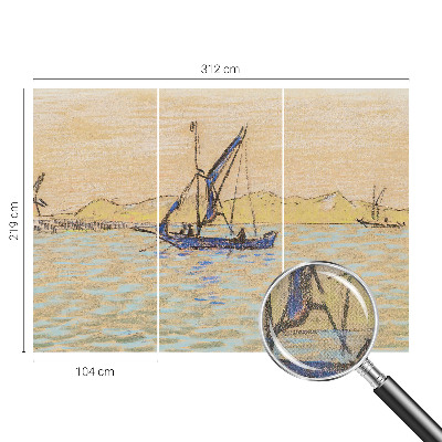 Papel mural con patrón decorativo Mar de paz