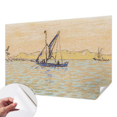 Papel mural con patrón decorativo Mar de paz