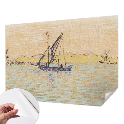 Papel mural con patrón decorativo Mar de paz