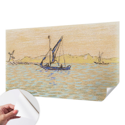 Papel mural con patrón decorativo Mar de paz