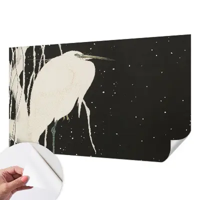 Mural de pared con estampado hermoso con diseño de ave de invierno