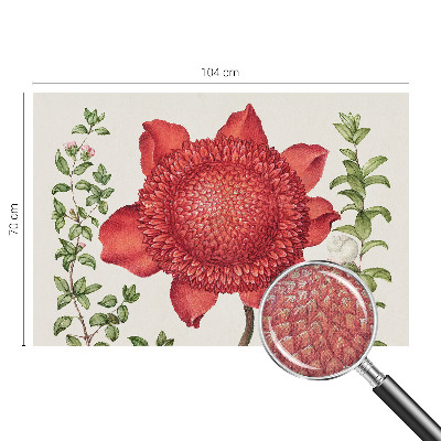 Mural de pared con estampado hermoso con motivo floral elegante