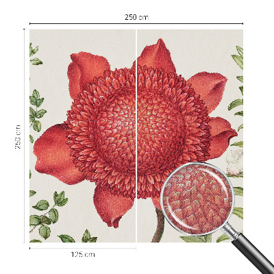 Mural de pared con estampado hermoso con motivo floral elegante