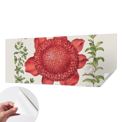 Mural de pared con estampado hermoso con motivo floral elegante