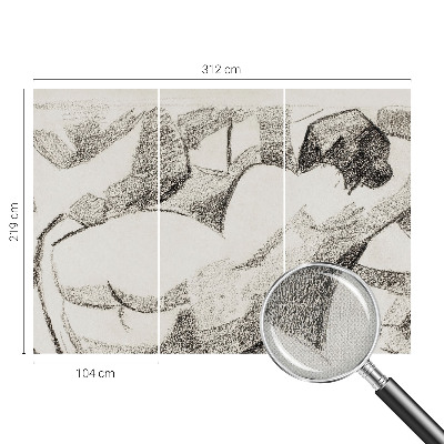 Fotomural decorativo para cabecero de cama Una figura mentirosa