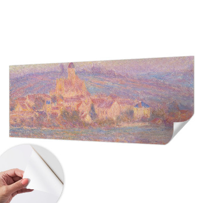 Papel mural con patrón decorativo con ilustración de un pueblo encantador