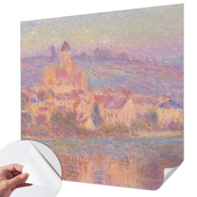 Papel mural con patrón decorativo con ilustración de un pueblo encantador