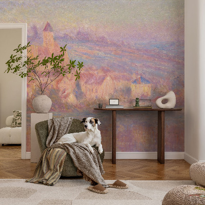 Papel mural con patrón decorativo Un pueblo encantador