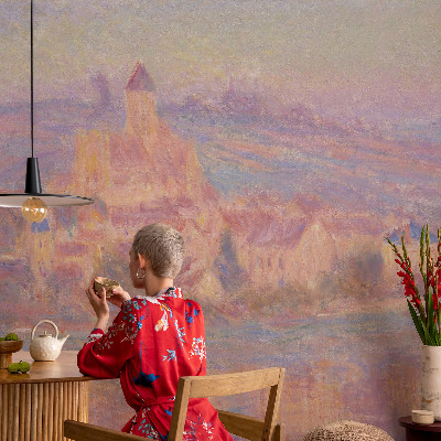 Papel mural con patrón decorativo Un pueblo encantador