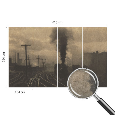 Papel mural con patrón decorativo Paisaje industrial