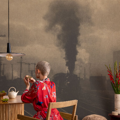 Papel mural con patrón decorativo Paisaje industrial