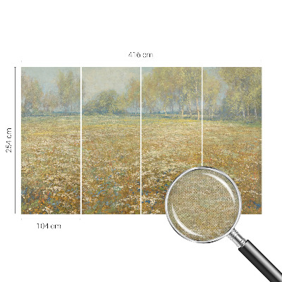 Fotomural decorativo para cabecero de cama Campo en flor