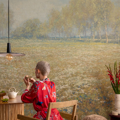 Fotomural decorativo para cabecero de cama Campo en flor