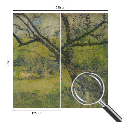 Mural de pared con estampado hermoso Paisaje verde