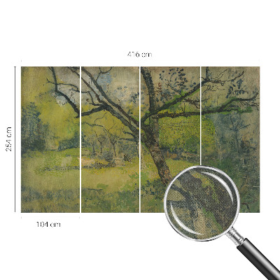 Mural de pared con estampado hermoso Paisaje verde