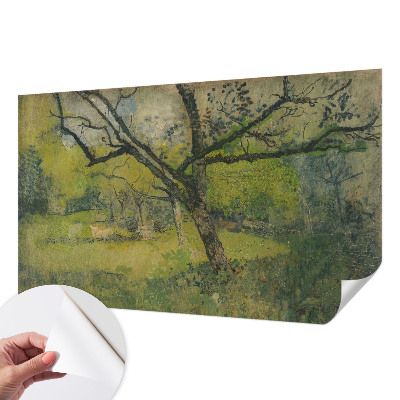 Mural de pared con estampado hermoso con un paisaje verde