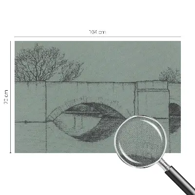 Fotomural decorativo para cabecero de cama con diseño de un puente de arco
