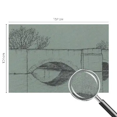 Fotomural decorativo para cabecero de cama con diseño de un puente de arco