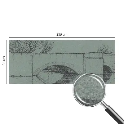 Fotomural decorativo para cabecero de cama con diseño de un puente de arco