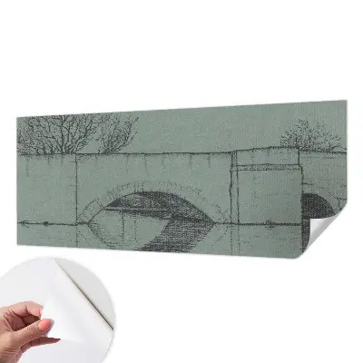 Fotomural decorativo para cabecero de cama con diseño de un puente de arco
