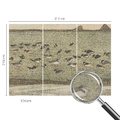 Papel mural texturado decorativo Paz de pájaro