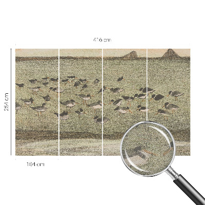 Papel mural texturado decorativo Paz de pájaro